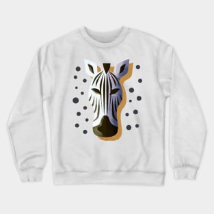 Funny Zebra Hand Drawn Crewneck Sweatshirt